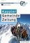 Eine Gruppe von Menschen steht auf einem verschneiten Berggipfel und hält Skier und Snowboards. Der Text 'Kappler Gemeinde Zeitung' ist prominent angezeigt.