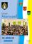Ein Plakat für 'Unser Mariazell' mit einem großen Publikum, das vor einer Bühne mit Rednern sitzt, begleitet von einem Wappen und einem Wasserzeichen.