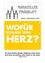 Ein gelbes Plakat mit weißem Text, der fragt 'Wofür schlägt dein Herz?' mit einem kleinen Logo in der oberen rechten Ecke. Darunter ein schwarz-weißes Bild einer Kirche mit dem Text 'Pfarrblatt Advent/Weihnachten 2014'.