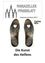 Zwei abgenutzte Schuhe mit herzförmigen Löchern in den Sohlen, betitelt 'Die Kunst', mit einem Logo für 'Pfarrblatt Fastenzeit und Ostern 2011' und einem Caritas & Du Logo.
