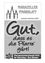 Ein Plakat mit einer Kirchensilhouette und Text auf Deutsch, 'Gut, dass es die Pfarre gibt!' und 'Pfarrblatt Fastenzeit und Ostern 2012'.