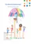 Eine bunte Zeichnung einer Familie unter einem Regenbogen-Umbrella mit fallenden Regentropfen. Die Zeichnung ist mit 'Kindercampus Sulz' betitelt und enthält ein Datum vom 21.07.2026.