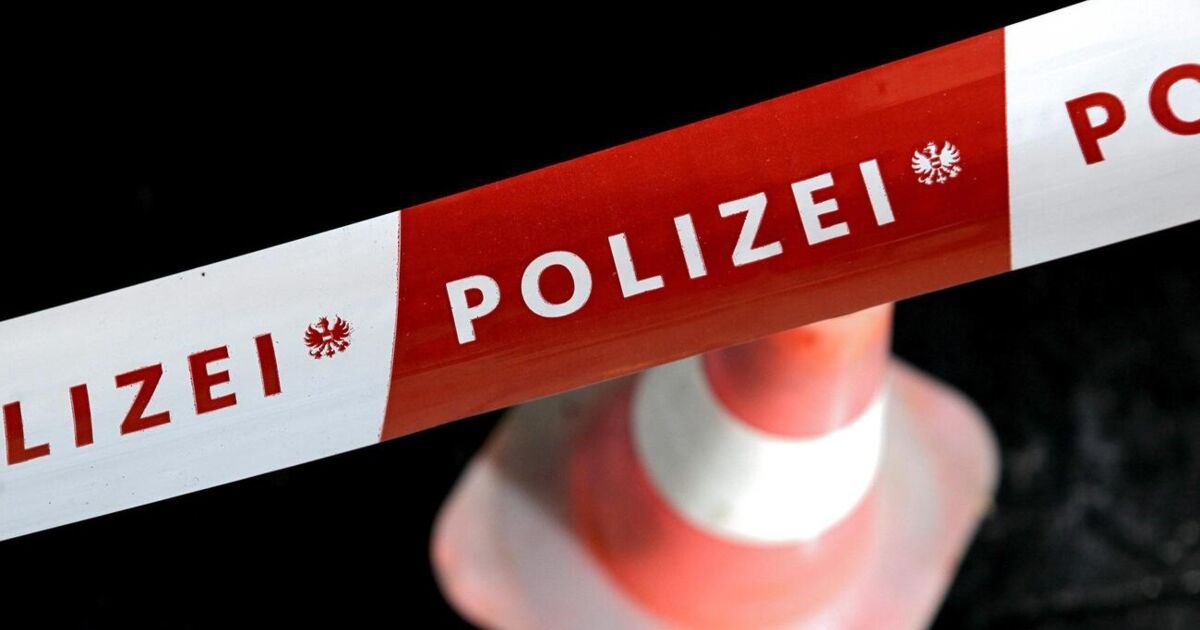 A close-up of a red and white police tape barrier with the word 'POLIZEI' in white letters on a black background.