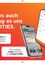 Eine Werbung für eine Smartphone-App, die verschiedene Dienste und Kategorien anzeigt, mit einem QR-Code und einem Slogan über Städte.