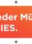 Ein orangefarbener Banner mit weißem Text, der 'Wieder Müll Cities' lautet. Das Design ist minimalistisch mit einem gradienten Hintergrund.