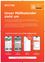 Eine Werbung für die CITIES-App, die eine Schritt-für-Schritt-Anleitung zur Einrichtung eines Müllkalenders zeigt, mit vier illustrierten Schritten auf orangefarbenem Hintergrund.