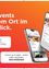Werbung für eine mobile App, die Events in Ihrer Umgebung zeigt, mit zwei Smartphones, die ein Brunch-Event und ein Brandschutz-Event darstellen, und einem Aufruf, mehr zu entdecken.