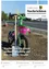 Ein grünes Fahrrad mit einer Schaufel, die daran gelehnt ist, auf einem Feldweg mit einer Straße im Hintergrund. Der Text lautet 'Baubeginn für einen sicheren Radweg auf der Triester Straße'.