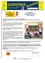 Ein Flugblatt des Bürgermeisters einer Stadt, das Kinder zu einem neuen Schuljahr willkommen heißt und die Bemühungen der Gemeinde zur Erhaltung und Verbesserung der Einrichtungen hervorhebt. Es enthält ein Foto des Bürgermeisters mit Kindern und Mitarbeitern.