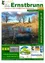 Ein Plakat für die Ernstbrunn-Gemeinschaft zeigt eine friedliche Landschaft mit einem gefrorenen Teich, kahlen Bäumen und einem bewölkten Himmel.