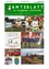 Eine Collage von Bildern aus der Gemeinde Ernstbrunn, einschließlich eines Schildes für Dorfles, eines Strohhundes, einer Lebensmittelcollage, einer Gruppe von Feuerwehrleuten, eines Wiener Wiesn Fest-Posters und einer Gruppe von Männern in orangen und roten Uniformen.