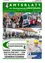 Ein Gemeindebulletin für Ernstbrunn, Österreich, mit einer Collage von Bildern, darunter eine Gruppe von Menschen in formeller Kleidung, ein Fahrradevent und ein Bauarbeiter.