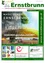 Eine Werbung für den Klimaschutzplan von Ernstbrunn. Das Bild zeigt einen Baum auf einem Hügel, einen Feuerwehrwagen und einen Sonnenuntergang.