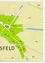 Eine Karte von Lachsfeld, die grüne Bereiche und beschriftete Straßen zeigt.