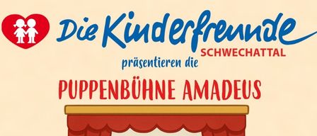 Plakat für 'Puppenbühne Amadeus' Puppenspiel an der Volksschule Heiligenkreuz am 21.12.2025, um 15:00 und 16:00 Uhr. Anmeldeschluss ist der 12.12.2025. Kostenlos für Mitglieder.