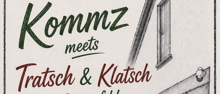 Plakat zur Werbung für eine Veranstaltung in Siegenfeld mit verschiedenen Aktivitäten wie Grillen, Quiz und Planungssitzungen. Das Datum ist der 1. September 2026, Beginn um 18 Uhr.