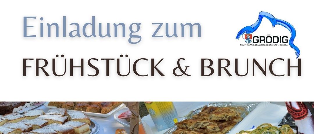 Ein Outdoor-Buffettisch bietet eine Vielzahl von Speisen an, darunter Gebäck, Quiches und frittierte Bällchen. Die Veranstaltung ist kostenlos und für den 19. April von 9 bis 14 Uhr geplant.