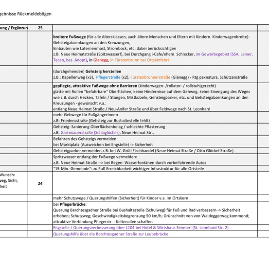 Das Dokument legt Vorschriften für verschiedene Straßentypen fest, einschließlich breiterer Fußwege, attraktiver Fußwege ohne Barrieren und Überquerungspunkten. Es betont Sicherheitsmaßnahmen für Kinder und ältere Menschen, vermeidet bestimmte Bereiche und empfiehlt zusätzliche Überquerungspunkte. Es erwähnt auch Einschränkungen für Fahrzeuge und Wasserspritzen auf Fußwegen.