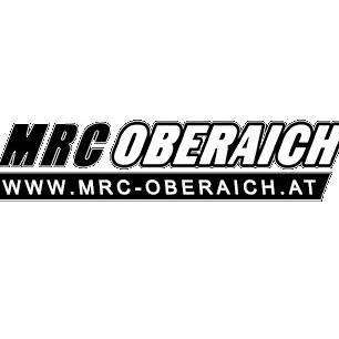 Schwarz-weißes Logo für MRC Oberaich mit der Website www.mrc-oberaich.at. Der Text MRC Oberaich ist in fetten Großbuchstaben geschrieben.
