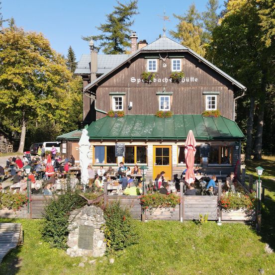 Image contains, Fir, Tree, Building, Monastery, Outdoors, Grass, Person, Conifer, Shelter, Nature