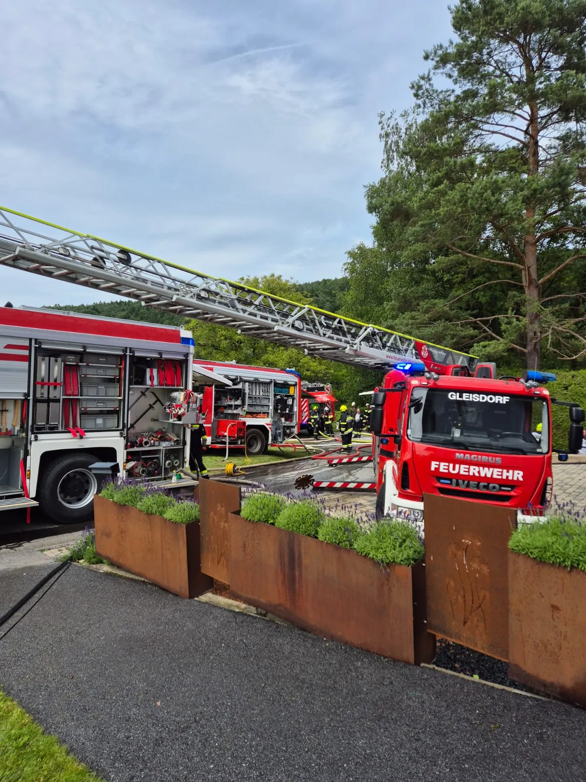 Transportation, Vehicle, Truck, Machine, Wheel, Fire Truck, Person, Fire Station, Helmet