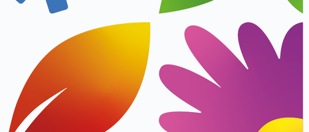 Ein Logo mit Illustrationen von Schneeflocken, Blättern und einer Blume, mit den Worten 'Jahreszeiten Konzert' unten.