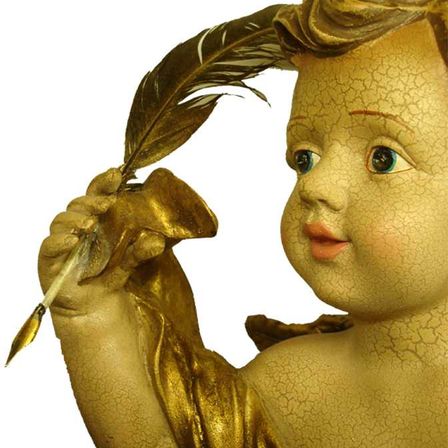 Bild enthält, Baby, Person, Face, Head, Bronze, Toy