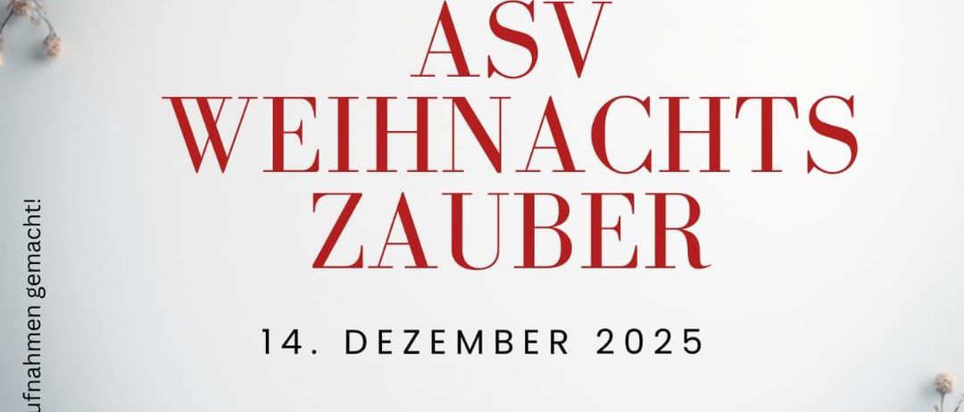 Plakat für Kinderfreunde Statzendorf beim ASV Weihnachtszauber am 14. Dezember 2025. Aktivitäten umfassen Basteln, Kinderspiele, Weihnachtsfilm anschauen, usw. Beginn um 16 Uhr in der Fladnitztal Arena auf Sportplatz 1, 3125 Statzendorf.