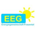 Das EEG-Logo mit einer Sonne im Hintergrund und dem Namen Energiegemeinschaft Frauental darunter.