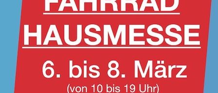 Bike Franz house fair in Gablitz, 6-8 March, from 10am to 7pm. New season bicycles and accessories. Top offers on E-bikes and light children's bikes. Visit www.bikefranz.at.