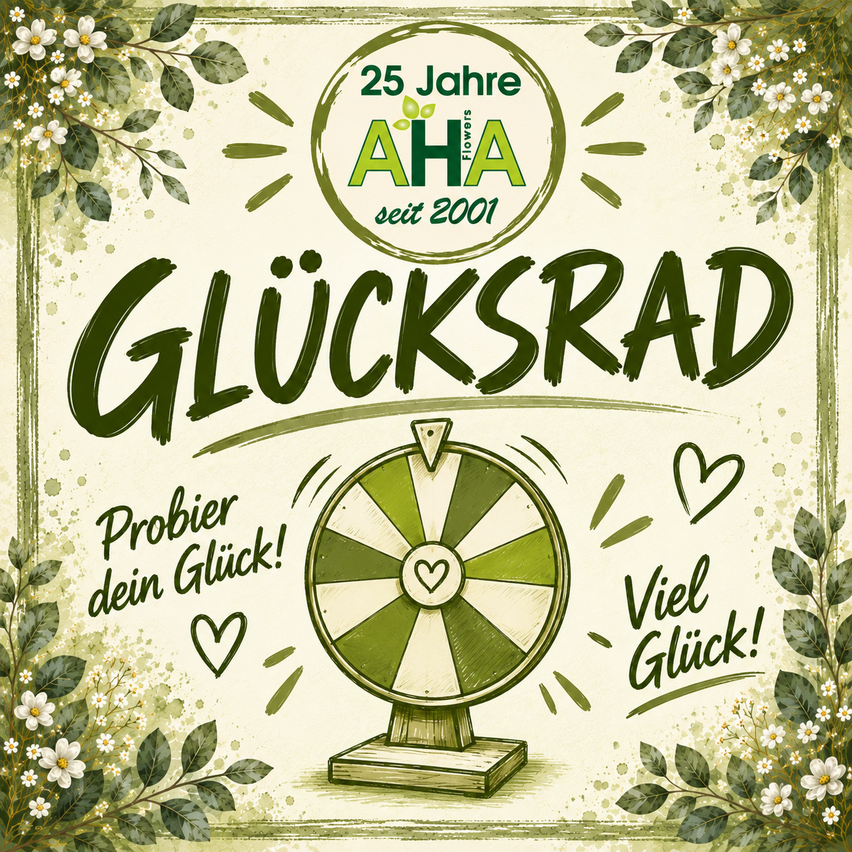 Probier dein Glück beim 
A.H.A. Glücksrad.🍀