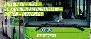 Am 03.07.2023 startet die neue Regiobus-Linie 186, die von Krieglach nach Rettenbach fährt. Die Linie verkehrt an Samstagen, Sonntagen und Feiertagen vom 05.07. bis 02.11.2025.