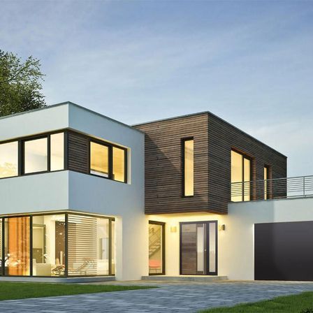 Bild enthält, Architecture, Building, House, Housing, Villa, Grass, Plant, Indoors, Garage