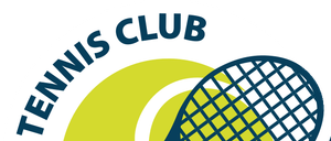 Tennisclub-Logo für TC Gutenberg mit einem Tennisschläger über einem Tennisball. Die Worte Tennis Club stehen über dem Schläger.