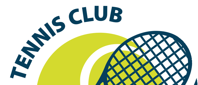 Logo des Tennisclubs TC Gutenberg mit einem Tennisschläger über einem Tennisball und dem Clubnamen darunter.