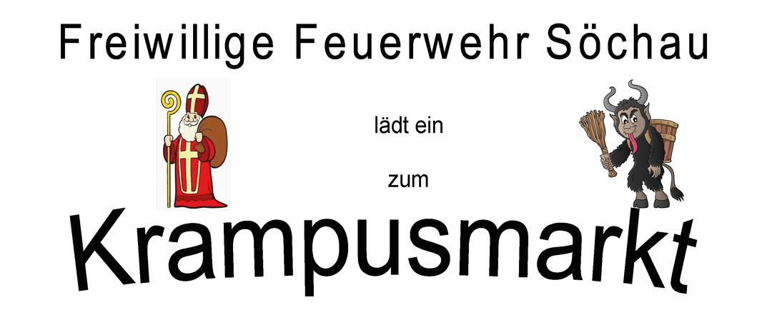 Eine Anzeige für Krampusmarkt am Sonntag, 30. November 2025, Beginn 15:00 Uhr. Die Veranstaltung findet im Rusthaus statt. Es ist möglich, einen Besuch von Nikolaus und Krampus am Freitag, 05. Dezember 2025, von 16:30 bis 20:00 Uhr zu buchen. Kontaktieren Sie LM Hannah Ruprecht-Neuhold, BM Wolfgang Schweinzer oder HBI Bernhard Maier für die Buchung.