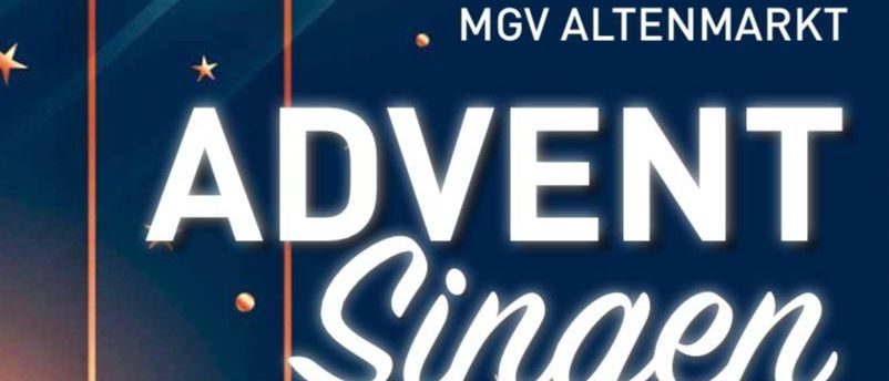 Plakat für das Adventsingen am Sonntag, 14.12.2025. Kirchenveranstaltung beginnt um 16:30 Uhr (kostenfreier Eintritt). Abendveranstaltung beginnt um 19:00 Uhr (Einlass bis 18:30 Uhr). Eintrittspreise: Erwachsene 15 Euro, Jugendliche unter 16 Jahren 6 Euro. Vorverkaufskarten erhältlich. Kontakt: Frieda Krankenadel, Hans Belfin.