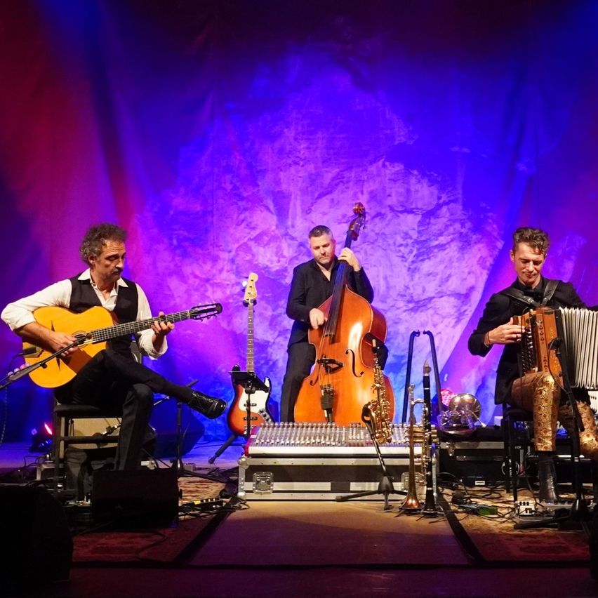 Bild enthält, Concert, Person, Group Performance, Music Band, Stage, Adult, Male, Man, Piano, Guitar