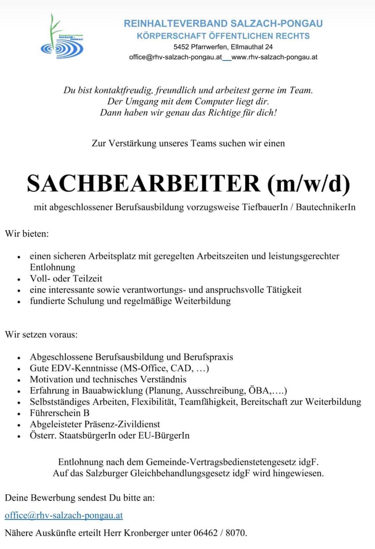 Ein Stellenangebot für einen Facharbeiter mit Schwerpunkt im Bauwesen. Es betont ein freundliches Teamumfeld, Computerkenntnisse und einen geeigneten Arbeitsplatz mit geregelten Arbeitszeiten und leistungsgerechter Bezahlung.