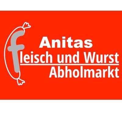 Abholmarkt-Logo mit Text. Darunter ein Foto von frischem Fleisch mit den Worten 'Beratung aus erster Hand'