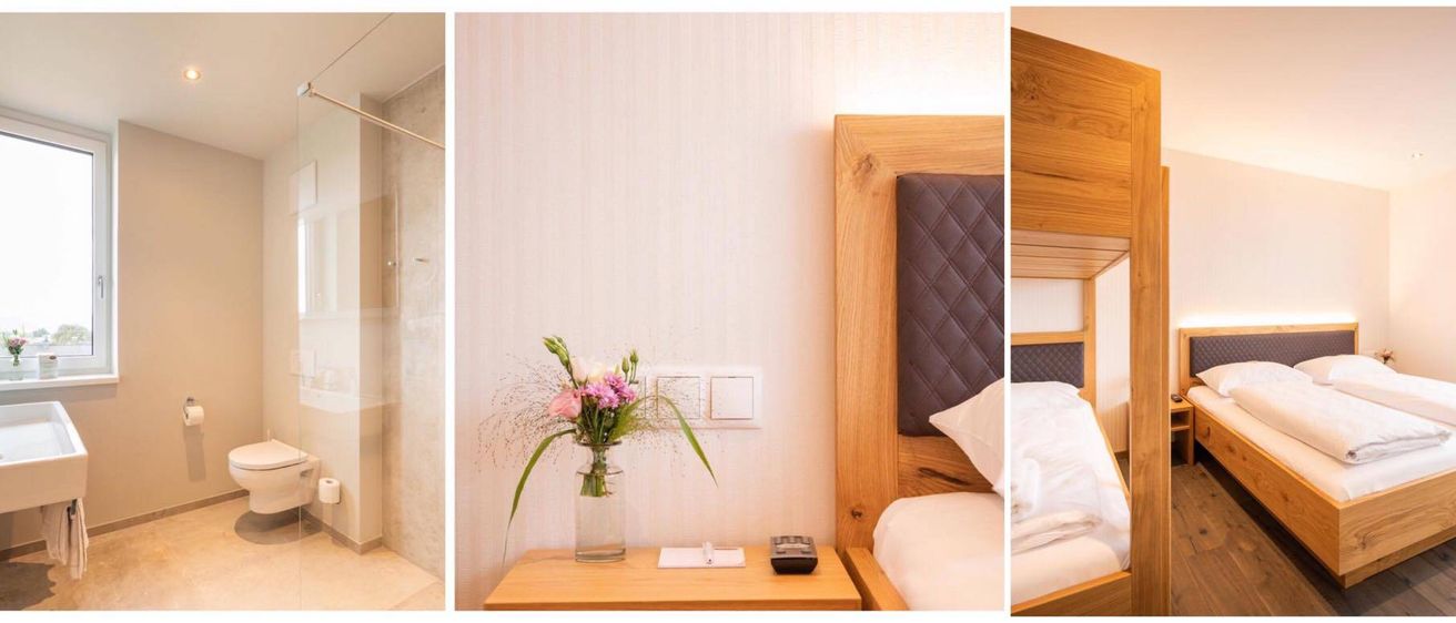 Bild enthält, Indoors, Interior Design, Corner, Flower Arrangement, Switch, Furniture, Hostel, Bed, Bedroom, Toilet