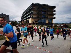 Marathon, Person, Running, Adult, Male, Man, Shoe, City, Shorts, People