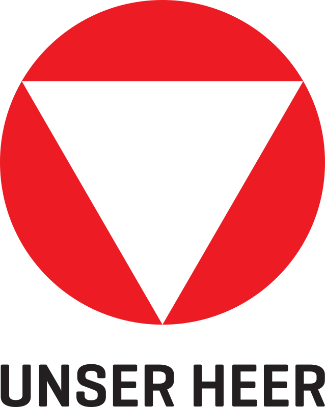 Ein roter Kreis mit einem weißen Dreieck darin. Darunter steht der Text 'UNSER HERR'.