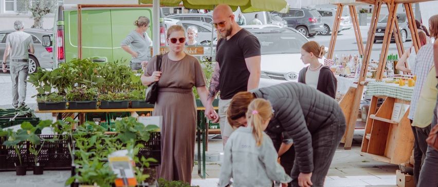 Bild enthält, Potted Plant, Walkway, Handbag, Garden, Adult, Female, Person, Woman, Child, Girl