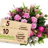 Bild enthält, Flower, Flower Arrangement, Flower Bouquet, Rose, Business Card, Text