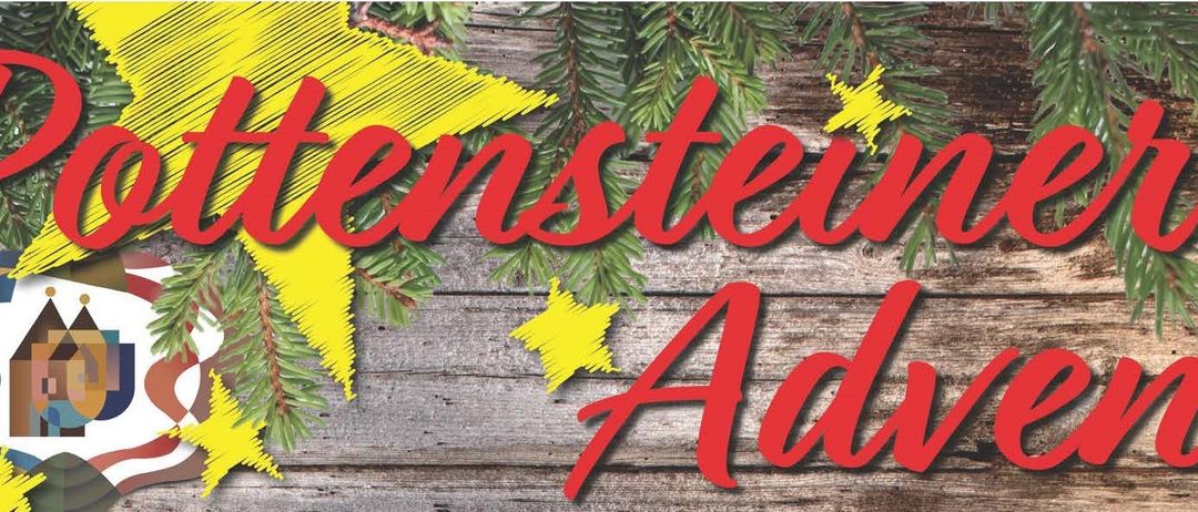 Weihnachtswerbung mit dem Wort 'Weihnachten' in Rot, mit gelben Sternen auf einem hölzernen Hintergrund.