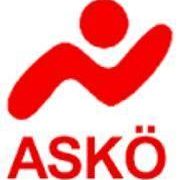 Das Logo von ASKO, mit einer roten stilisierten Figur und dem Wort ASKO darunter.