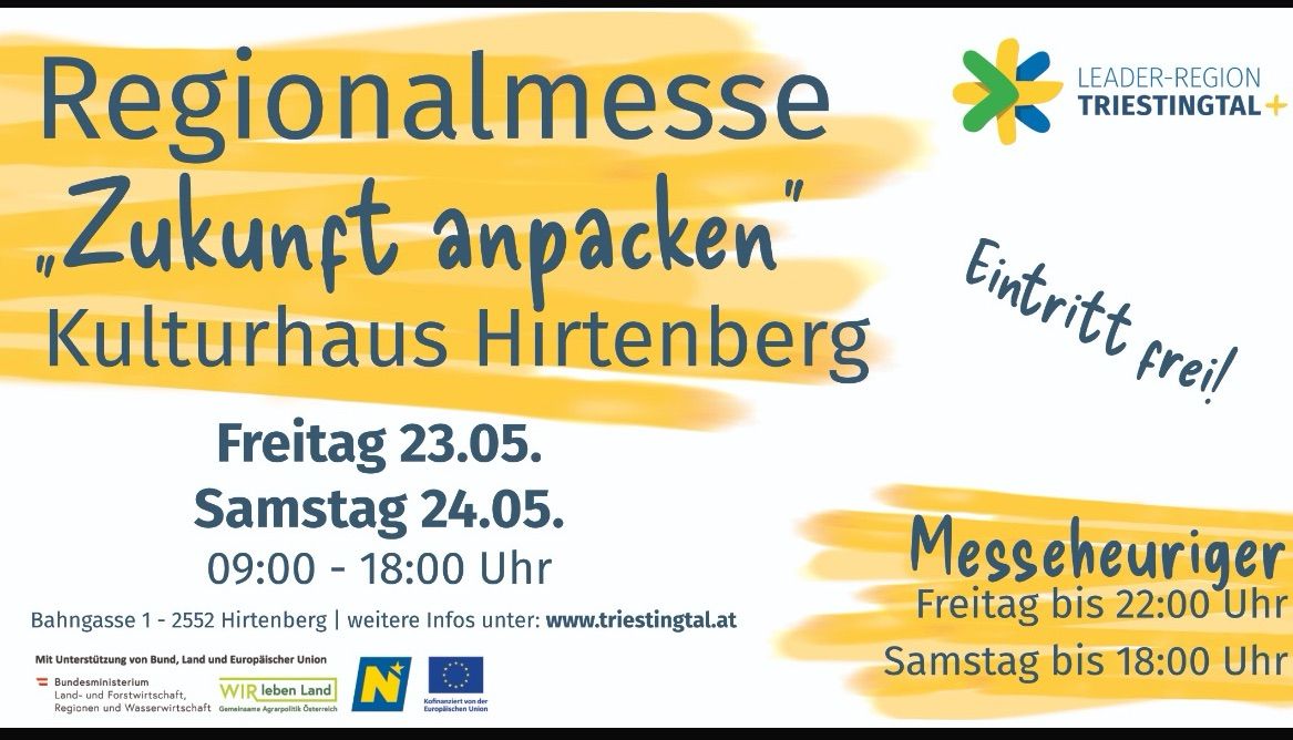 Internationale Messe in Hirtenberg am 23. und 24. Mai von 9 bis 18 Uhr. Weitere Infos unter: www.triestingtal.at