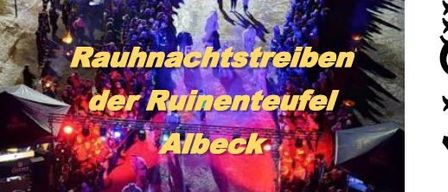 Ein Plakat bewirbt ein großes Feuerwerk am 27.12.2025 um 19 Uhr mit einer Menschenmenge, einer Bühne und einem Logo.