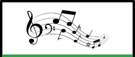 Ein Bild zeigt ein musikalisches Notensymbol und das Wort 'Veranstaltung' in weiß auf grünem Hintergrund.